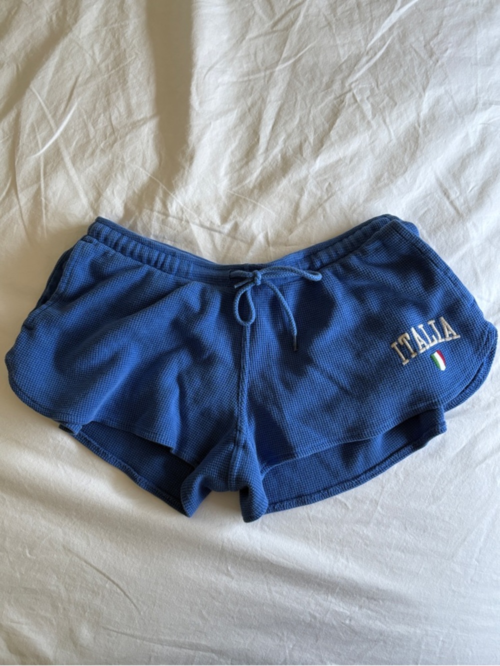 Brandy Melville Blue 'Italia' Shorts